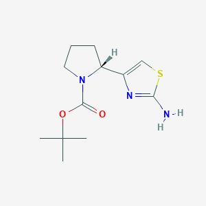 tert-butyl (2R)-2-(2-amino-1,3-thiazol-4-yl)pyrrolidine-1-carboxylate