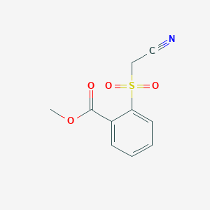 molecular formula C10H9NO4S B061671 Methyl 2-[(cyanomethyl)sulfonyl]benzoate CAS No. 175137-52-7