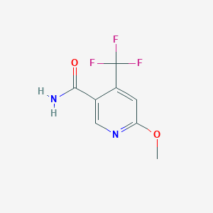 molecular formula C8H7F3N2O2 B061674 6-甲氧基-4-(三氟甲基)烟酰胺 CAS No. 175204-87-2