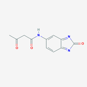 molecular formula C11H9N3O3 B061676 3-Oxo-N-(2-oxo-2H-benzo[d]imidazol-5-yl)butanamide CAS No. 195528-88-2