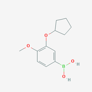 molecular formula C12H17BO4 B061680 (3-(Cyclopentyloxy)-4-methoxyphenyl)boronic acid CAS No. 159613-21-5