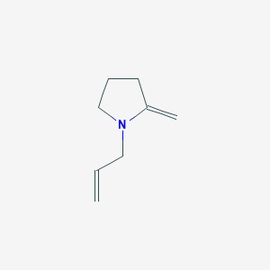 molecular formula C8H13N B061686 Pyrrolidine, 2-methylene-1-(2-propenyl)-(9CI) CAS No. 184288-52-6