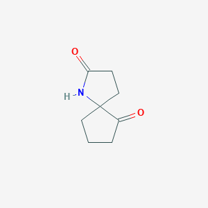 molecular formula C8H11NO2 B061687 1-Azaspiro[4.4]nonane-2,6-dione CAS No. 187106-12-3