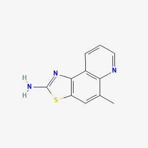 molecular formula C11H9N3S B6168752 Thiazolo[4,5-f]quinolin-2-amine, 5-methyl- CAS No. 1082847-64-0