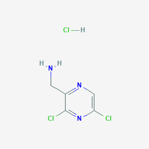 molecular formula C5H6Cl3N3 B6168976 (3,5-Dichloropyrazin-2-yl)methanamine hydrochloride CAS No. 2089319-25-3