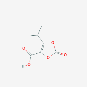 molecular formula C7H8O5 B061698 2-oxo-5-propan-2-yl-1,3-dioxole-4-carboxylic Acid CAS No. 188525-84-0