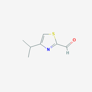 molecular formula C7H9NOS B061702 4-Isopropyl-1,3-thiazole-2-carbaldehyde CAS No. 184154-42-5