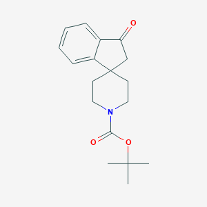 molecular formula C18H23NO3 B061706 Tert-butyl 3-oxo-2,3-dihydrospiro[indene-1,4'-piperidine]-1'-carboxylate CAS No. 159634-59-0