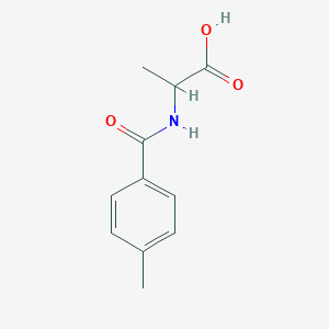 molecular formula C11H13NO3 B061709 2-[(4-methylbenzoyl)amino]propanoic Acid CAS No. 183559-35-5