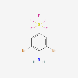 molecular formula C6H4Br2F5NS B6171103 Sulfur, (4-amino-3,5-dibromophenyl)pentafluoro-, (OC-6-21)- CAS No. 149757-22-2