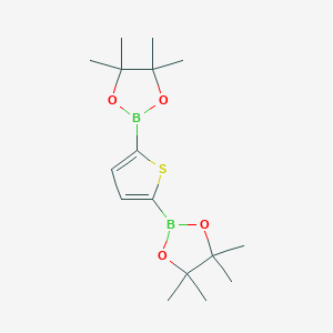 molecular formula C16H26B2O4S B061717 2,5-Bis(4,4,5,5-tetramethyl-1,3,2-dioxaborolan-2-YL)thiophene CAS No. 175361-81-6