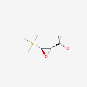 molecular formula C6H12O2Si B061725 (2S,3S)-3-trimethylsilyloxirane-2-carbaldehyde CAS No. 163748-82-1