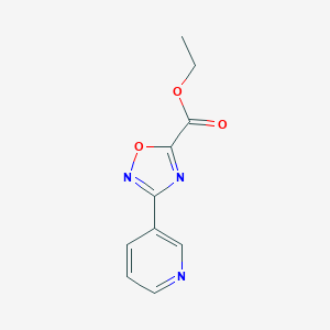 molecular formula C10H9N3O3 B061726 Ethyl 3-pyridin-3-yl-[1,2,4]oxadiazole-5-carboxylate CAS No. 163719-72-0