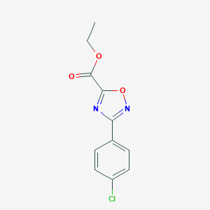 molecular formula C11H9ClN2O3 B061733 Ethyl 3-(4-chlorophenyl)-1,2,4-oxadiazole-5-carboxylate CAS No. 163719-69-5