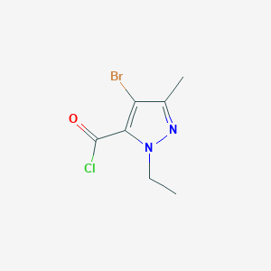 molecular formula C7H8BrClN2O B061735 4-Bromo-1-Ethyl-3-Methyl-1H-Pyrazole-5-Carbonyl Chloride CAS No. 175277-00-6
