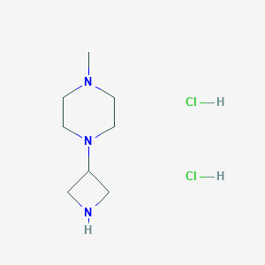molecular formula C8H19Cl2N3 B061737 Piperazine, 1-(3-azetidinyl)-4-methyl-, dihydrochloride CAS No. 178311-93-8