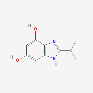 molecular formula C10H12N2O2 B061738 2-Isopropyl-1H-benzo[d]imidazole-4,6-diol CAS No. 192696-44-9