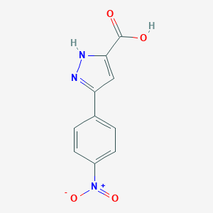 molecular formula C10H7N3O4 B061742 5-(4-nitrophenyl)-1H-pyrazole-3-carboxylic acid CAS No. 189083-63-4