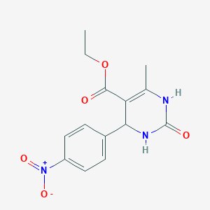 molecular formula C14H15N3O5 B061745 6-甲基-4-(4-硝基苯基)-2-氧代-1,2,3,4-四氢嘧啶-5-羧酸乙酯 CAS No. 161374-08-9