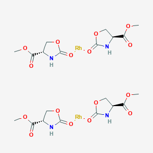 molecular formula C20H28N4O16Rh2 B061765 methyl (4S)-2-oxo-1,3-oxazolidine-4-carboxylate;rhodium CAS No. 167693-36-9