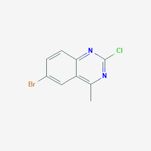 molecular formula C9H6BrClN2 B061779 6-Bromo-2-chloro-4-methylquinazoline CAS No. 175724-46-6