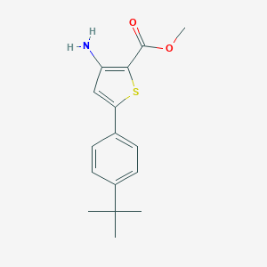 molecular formula C16H19NO2S B061790 Methyl 3-amino-5-[4-(tert-butyl)phenyl]thiophene-2-carboxylate CAS No. 175201-46-4