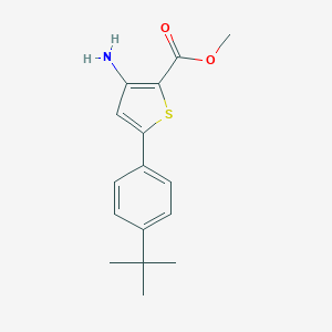 molecular formula C16H19NO2S B061790 Methyl 3-amino-5-(4-tert-butylphenyl)thiophene-2-carboxylate CAS No. 175201-46-4