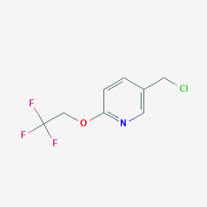 molecular formula C8H7ClF3NO B061795 5-(Chloromethyl)-2-(2,2,2-trifluoroethoxy)pyridine CAS No. 159981-21-2