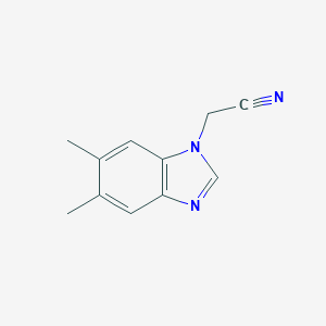 molecular formula C11H11N3 B061796 (5,6-Dimethyl-1H-benzimidazol-1-YL)acetonitrile CAS No. 167980-30-5