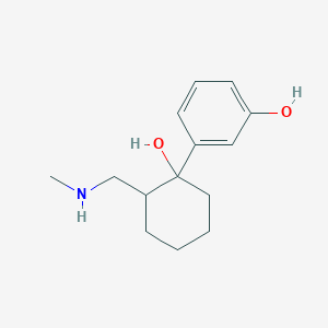 molecular formula C14H21NO2 B061797 Phenol, 3-[1-hydroxy-2-[(methylamino)methyl]cyclohexyl]- CAS No. 189893-11-6