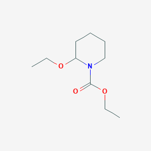 molecular formula C10H19NO3 B061814 Ethyl 2-ethoxypiperidine-1-carboxylate CAS No. 161868-45-7