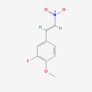 molecular formula C9H8FNO3 B061826 2-Fluoro-1-methoxy-4-(2-nitrovinyl)benzene CAS No. 189753-33-1
