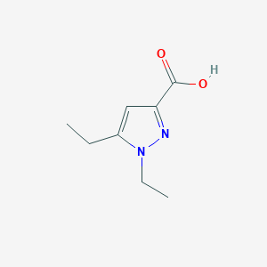 molecular formula C8H12N2O2 B061840 1,5-Diethyl-1H-pyrazole-3-carboxylic acid CAS No. 165743-59-9