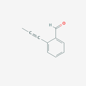 molecular formula C10H8O B061841 Benzaldehyde, 2-(1-propyn-1-yl)- CAS No. 176910-65-9