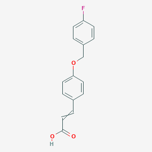 molecular formula C16H13FO3 B061850 3-(4-[(4-氟苯甲基)氧基]苯基)丙烯酸 CAS No. 175136-19-3