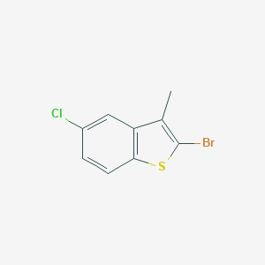 molecular formula C9H6BrClS B061854 2-Bromo-5-chloro-3-methylbenzo[b]thiophene CAS No. 175203-60-8