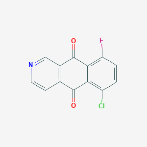 molecular formula C13H5ClFNO2 B061863 6-Chloro-9-fluorobenz[g]isoquinoline-5,10-dione CAS No. 188622-47-1