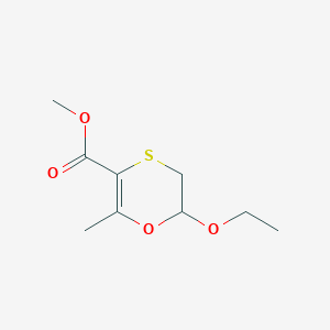molecular formula C9H14O4S B061874 Methyl 2-ethoxy-6-methyl-2,3-dihydro-1,4-oxathiine-5-carboxylate CAS No. 163852-89-9
