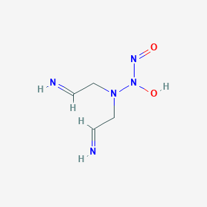 molecular formula C4H9N5O2 B061879 N-Hydroxy-N,N-bis(2-iminoethyl)nitrous hydrazide CAS No. 170637-66-8
