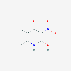 molecular formula C7H8N2O4 B061880 4-Hydroxy-5,6-dimethyl-3-nitropyridin-2(1H)-one CAS No. 163803-34-7