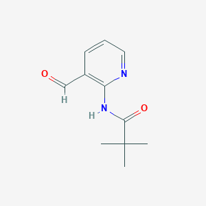 molecular formula C11H14N2O2 B061888 N-(3-Formyl-2-pyridinyl)-2,2-dimethylpropanamide CAS No. 86847-64-5