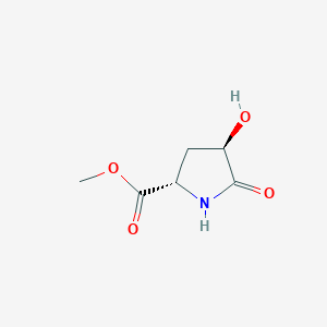 molecular formula C6H9NO4 B061893 Methyl (2S,4R)-4-Hydroxy-5-oxopyrrolidine-2-carboxylate CAS No. 170012-71-2
