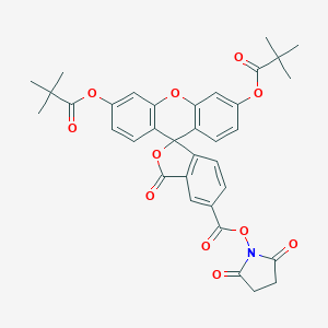 molecular formula C35H31NO11 B061895 5-羧基荧光素二吡啶甲酸酯 NHS 酯 CAS No. 186032-65-5