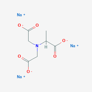 molecular formula C7H8NNa3O6 B061896 Alanine, N,N-bis(carboxymethyl)-, sodium salt (1:3) CAS No. 164462-16-2