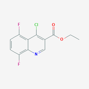 molecular formula C12H8ClF2NO2 B061912 Ethyl 4-chloro-5,8-difluoroquinoline-3-carboxylate CAS No. 193827-70-2