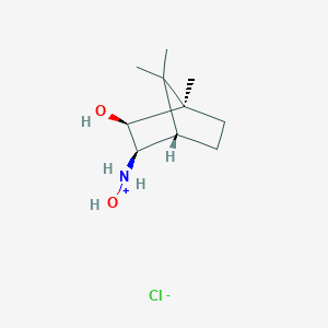 molecular formula C10H20ClNO2 B061929 Hydroxy-[(1S,2R,3S,4R)-3-hydroxy-4,7,7-trimethyl-2-bicyclo[2.2.1]heptanyl]azanium;chloride CAS No. 162425-96-9