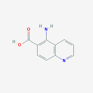 molecular formula C10H8N2O2 B061930 5-氨基喹啉-6-甲酸 CAS No. 181283-83-0