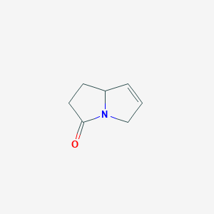 molecular formula C7H9NO B061932 1,2,5,8-Tetrahydropyrrolizin-3-one CAS No. 163106-46-5