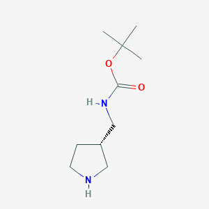 molecular formula C10H20N2O2 B061939 (S)-叔丁基(吡咯烷-3-基甲基)氨基甲酸酯 CAS No. 173340-26-6