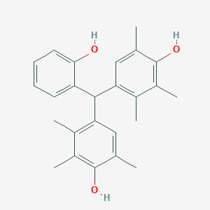 molecular formula C25H28O3 B061942 4,4'-((2-Hydroxyphenyl)methylene)bis(2,3,6-trimethylphenol) CAS No. 184355-68-8